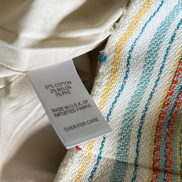 Gorgeous Bill Blass New York designer Multi Stripe high waisted skirt $425 NWT - Picture 7 of 10